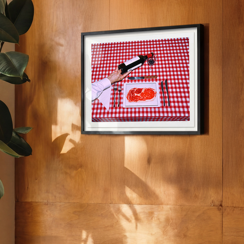 Bon Appétit from Gingham Studies by Mishele — interior presentation showing the artwork at scale.