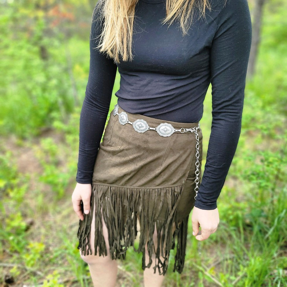 Thumbnail: Fringe Hem Skirt