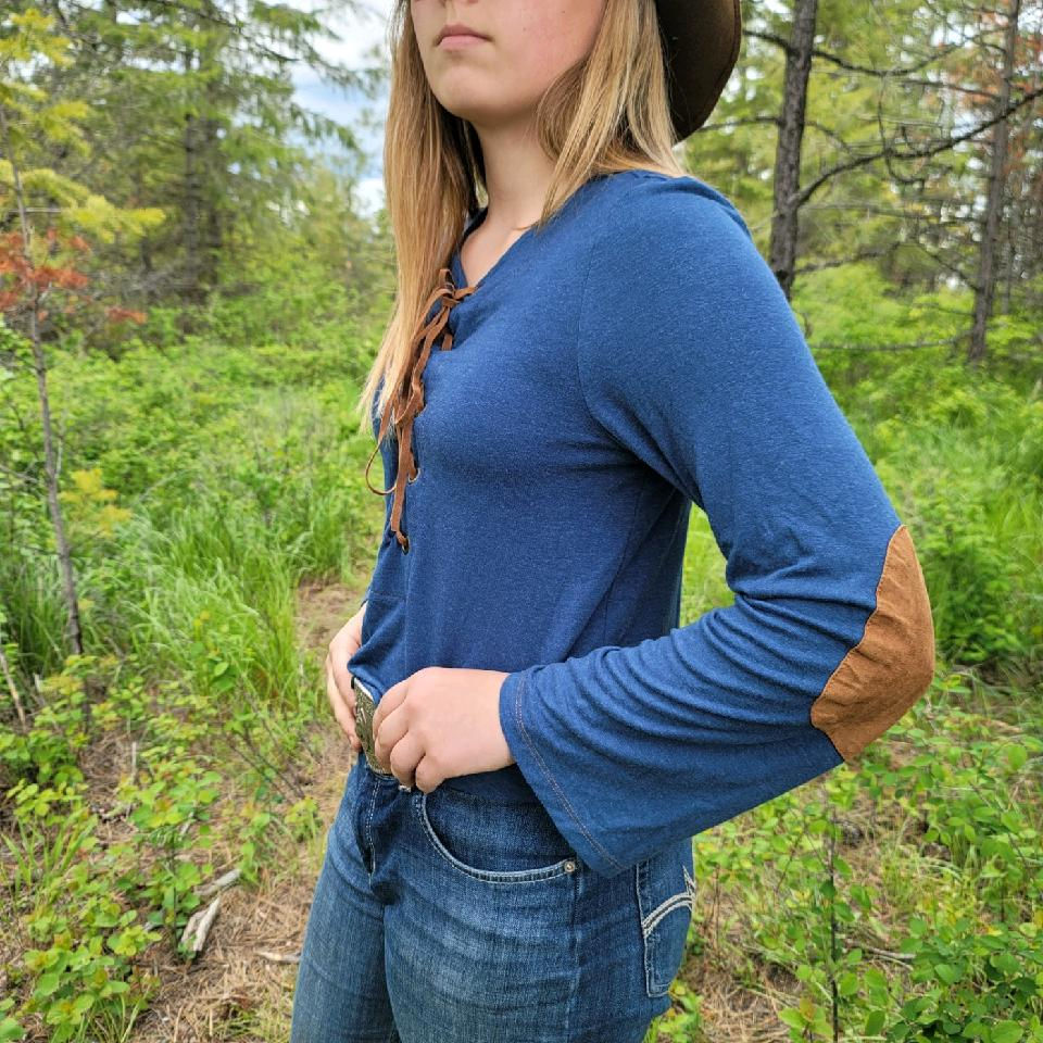 Thumbnail: Elbow Patch Denim Shirt