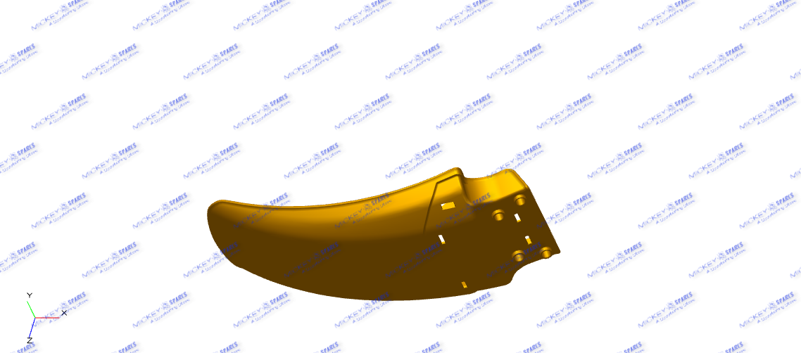 FRONT MUDGUARD - TOP_Gun Grey Matt (RAH00232)