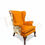 Thumbnail: Paisley Teak Wood Wingback Accent Chair - Handcrafted