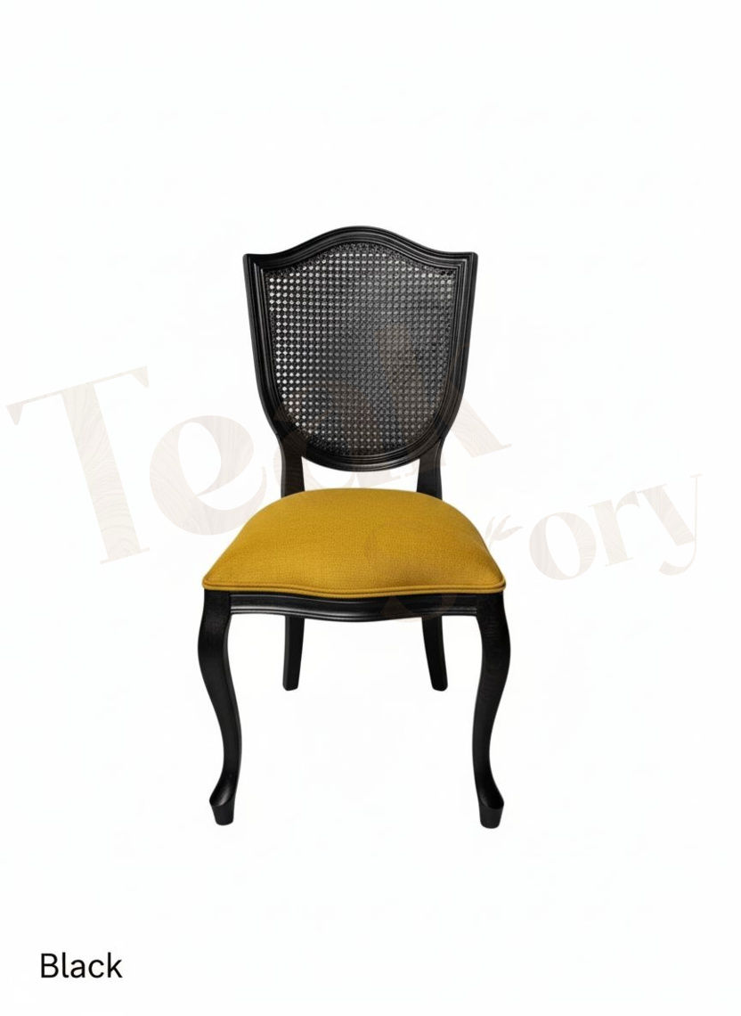 Thumbnail: French Louis XVI Medallion Teak Wood Dining Chair