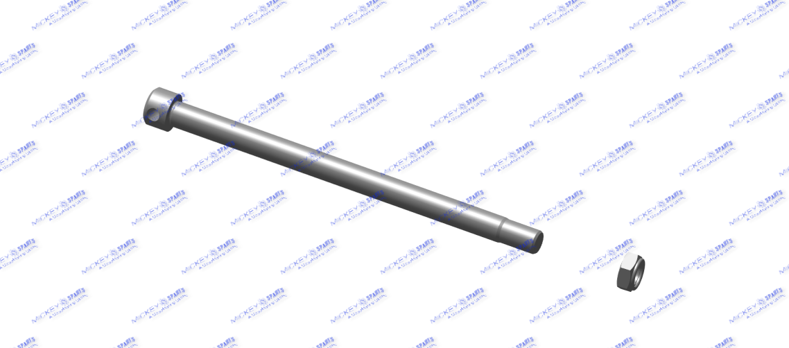 REAR SPINDLE WITH NUT KIT (888177)