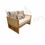 Thumbnail: Mid-Century Modern Teak Wood Cane Loveseat 2 Seater Sofa