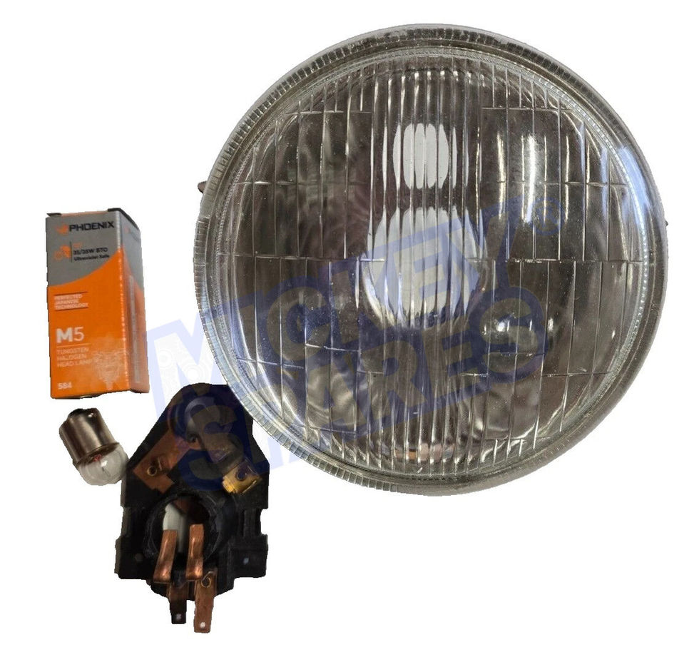 Vespa PX LML T5 complete headlight with holder halogen and parking bulb