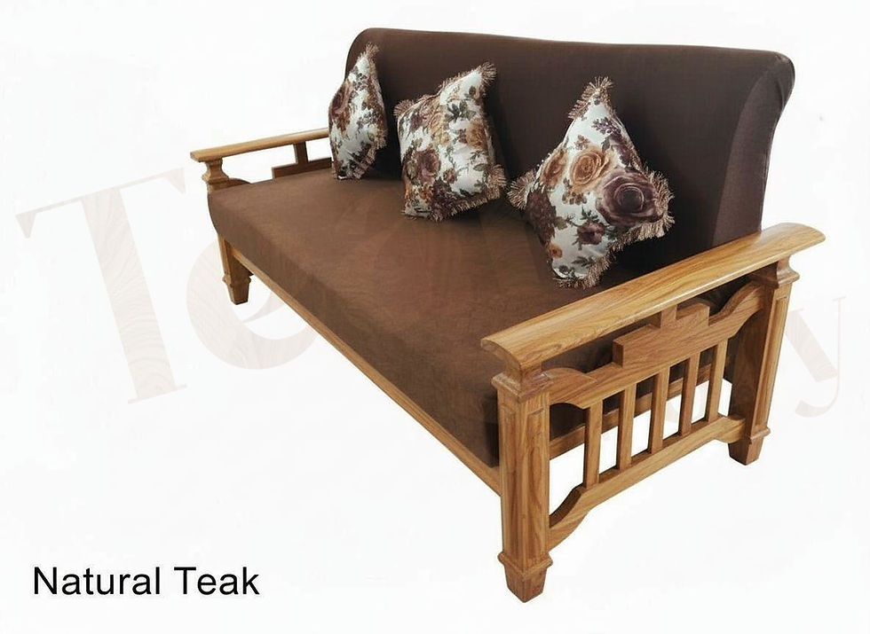 Teak Wood 3 Seater Sofa