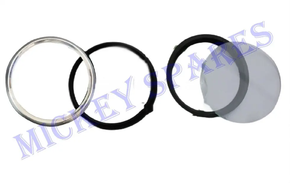 Vespa PX speedometer glass with 80mm chrome rim