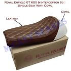 Royal Enfield GT & Interceptor 650cc Genuine Leather Single Seat & White Cowl D1