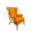 Thumbnail: Paisley Teak Wood Wingback Accent Chair - Handcrafted