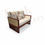Thumbnail: Mid-Century Modern Teak Wood Cane Loveseat 2 Seater Sofa