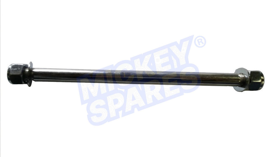 Lambretta long engine axle centre bolt chrome spindle with nuts and washers