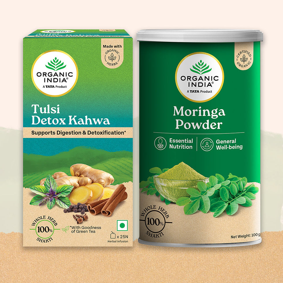 Tulsi Original & Moringa Powder Combo - 25 Bags + 100 g | Organic India - product image 2