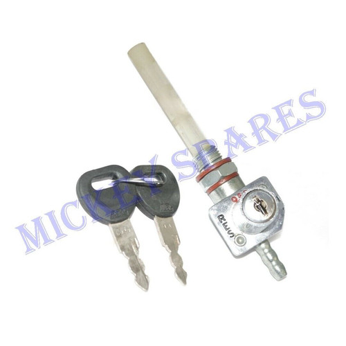 Petrol Fuel Tank Locking Tap Fuel Valve Petcock Switch With 2 Keys Jawa