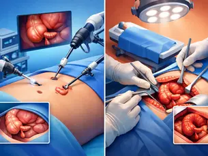 Laparoscopia o cirugía abierta para apendicitis