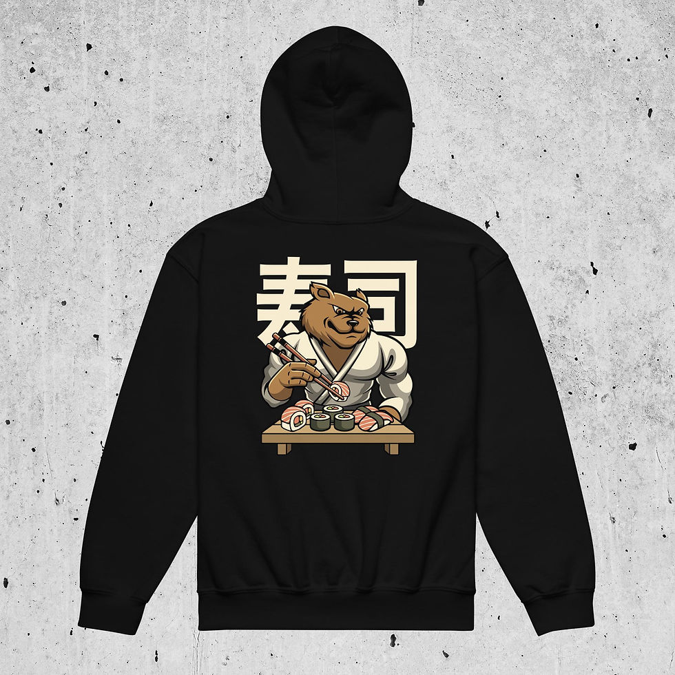 Thumbnail: Product: Youth heavy blend hoodie - HD Sushi Bear
