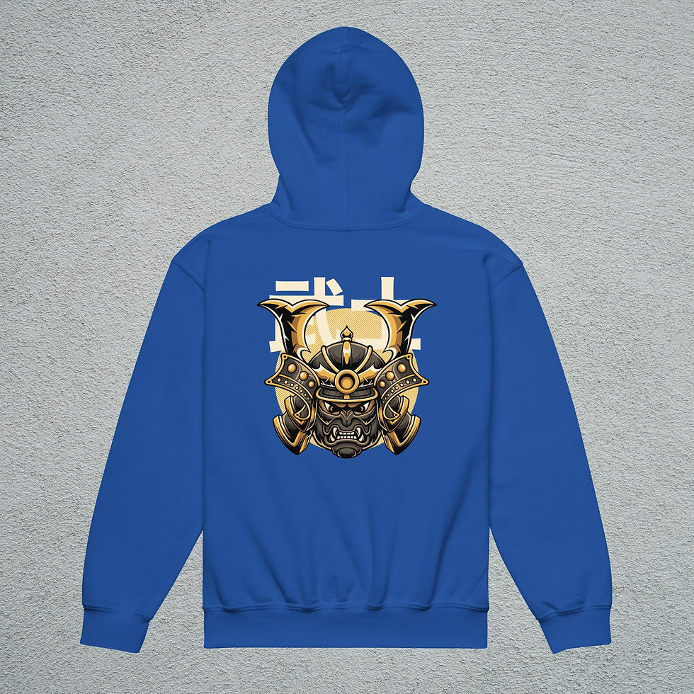 Thumbnail: Youth heavy blend hoodie - Samurai Mask