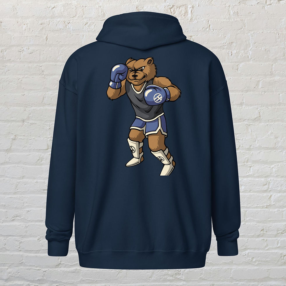 Thumbnail: Boxing Bear - Unisex heavy blend zip hoodie
