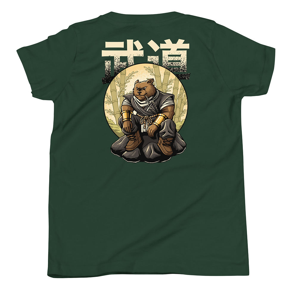 Thumbnail: Youth Short Sleeve T-Shirt -  Bear in Bamboo Jungle
