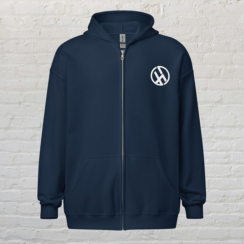 Thumbnail: Bear in bamboo jungle - Unisex heavy blend zip hoodie