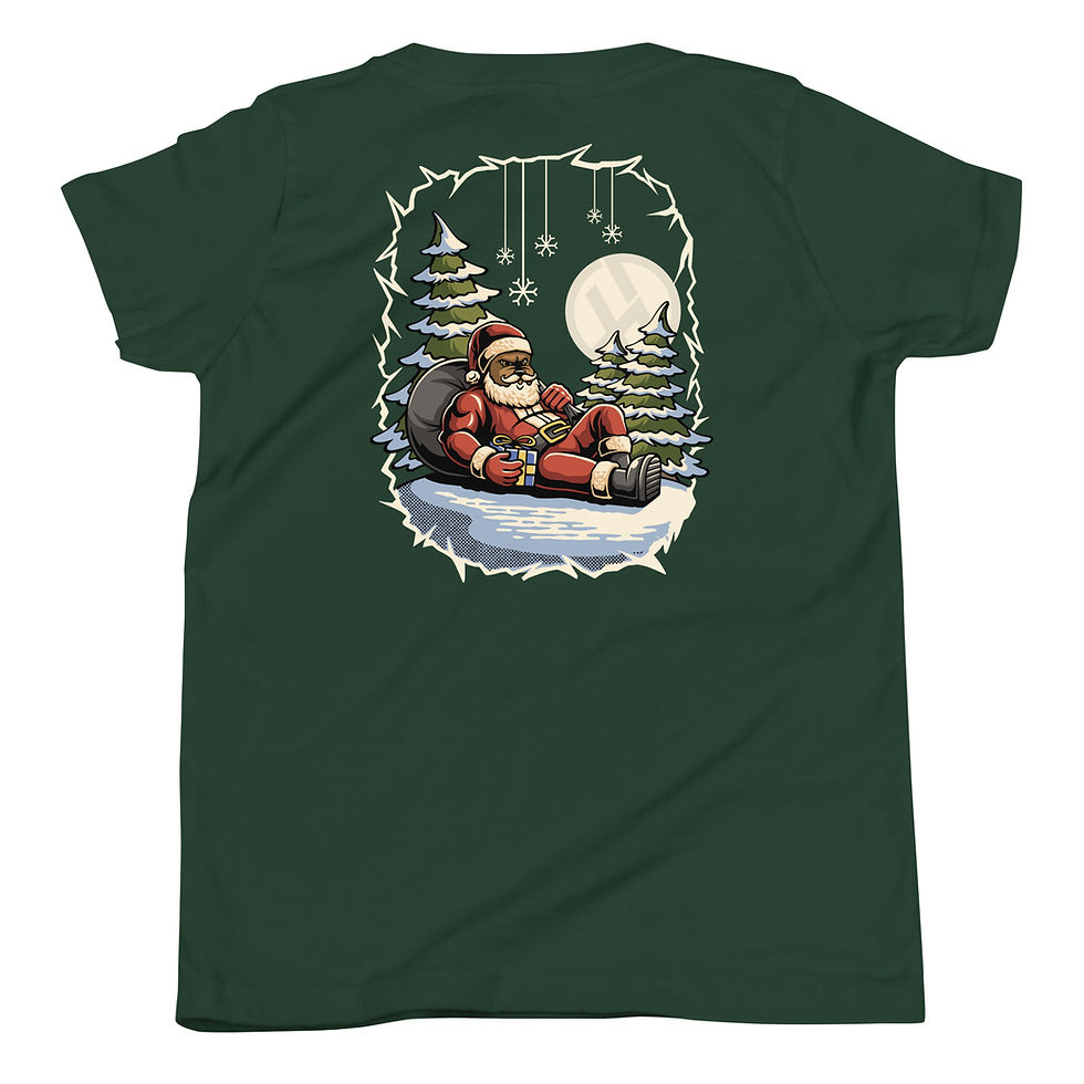 Thumbnail: Youth Short Sleeve T-Shirt - Santa Bear