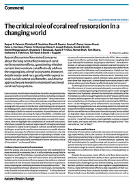 The critical role of coral reef restoration in a changing world 