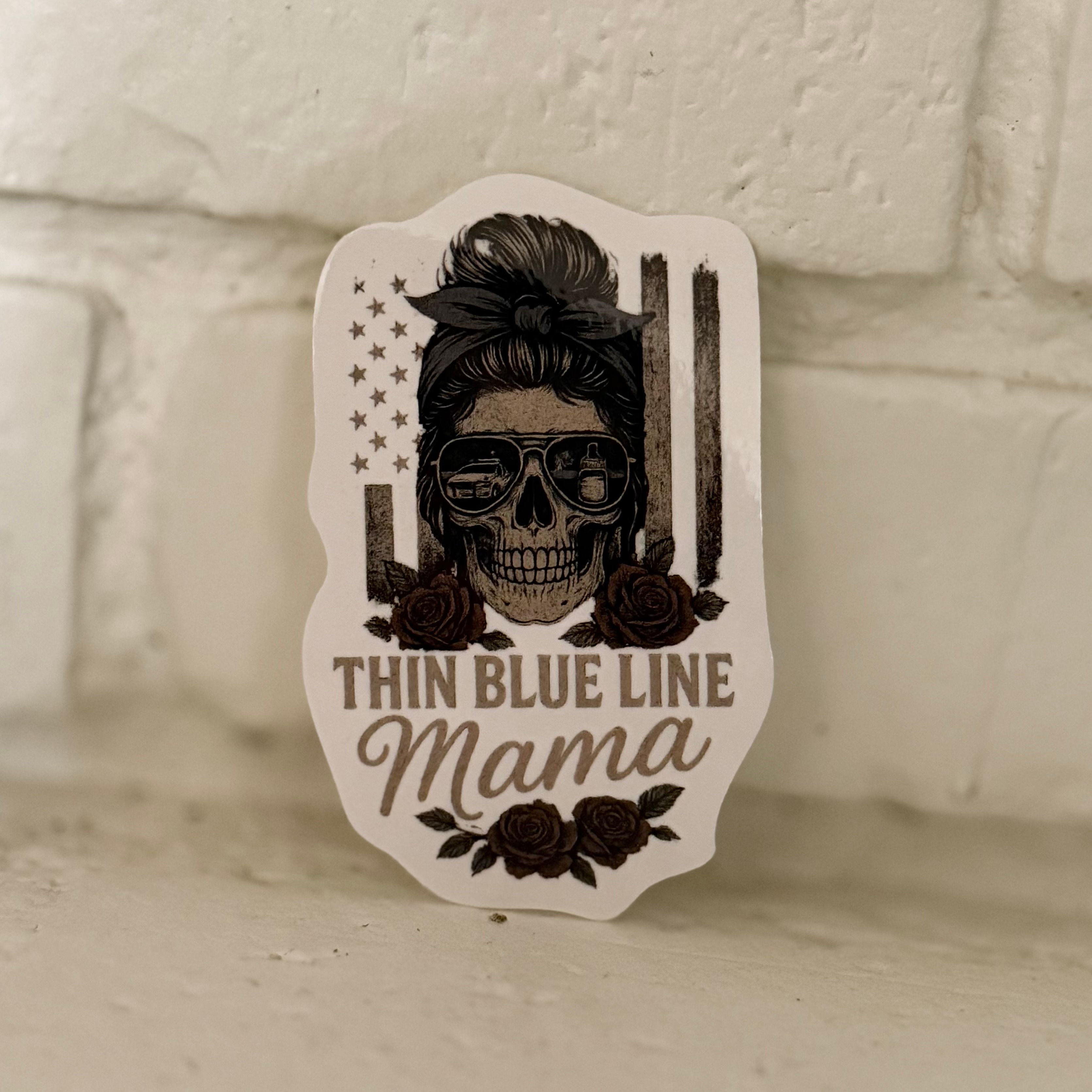Blue Line Mama Sticker