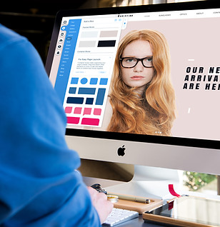 Developer looking on screen