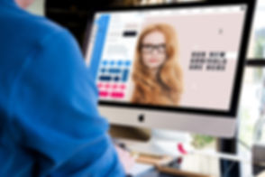 Developer looking on screen