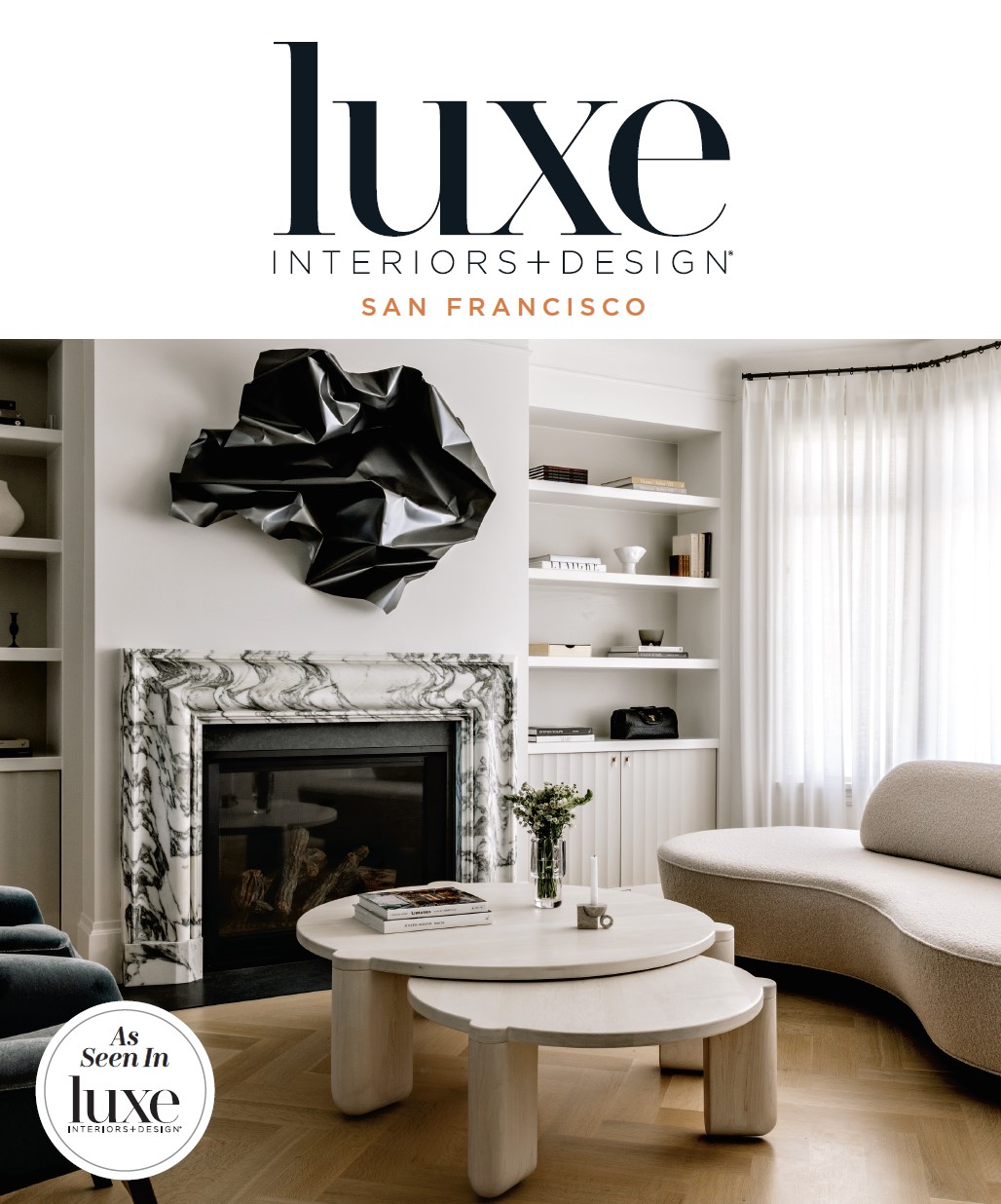 Luxe Interiors + Design cover, 2024 - Tracery Builders