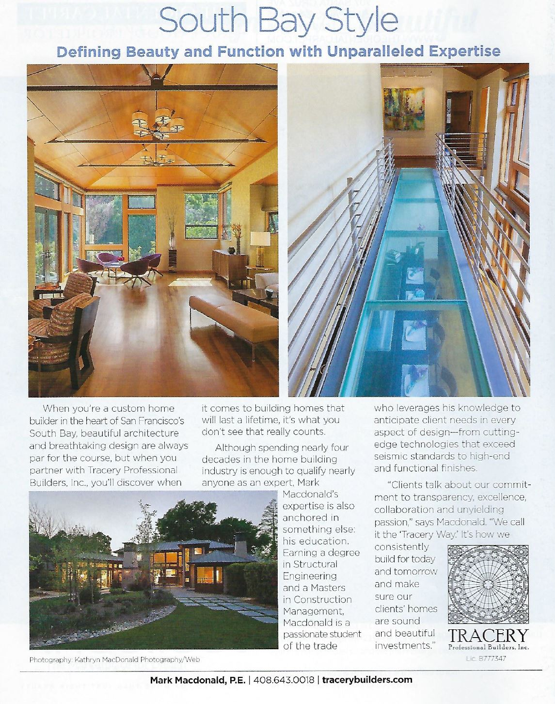 Modern Home Builders feature, 2026 - Tracery Builders