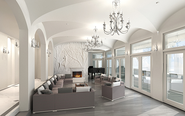 Blackberry living room elegant modern sp - Tracery Builders