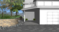 Modern Concrete Slab Entryway