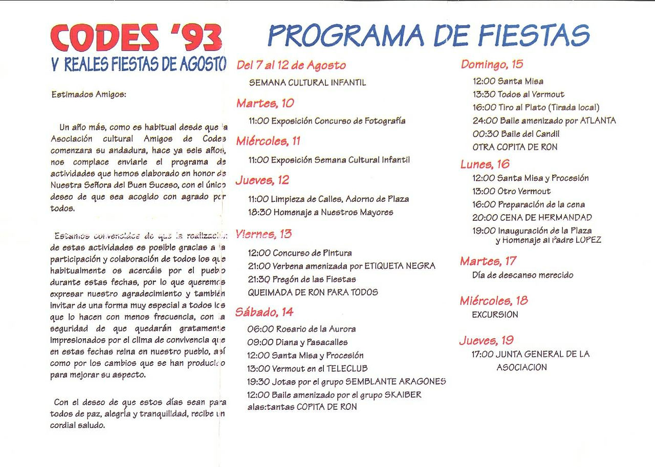Programa Fiestas 1993