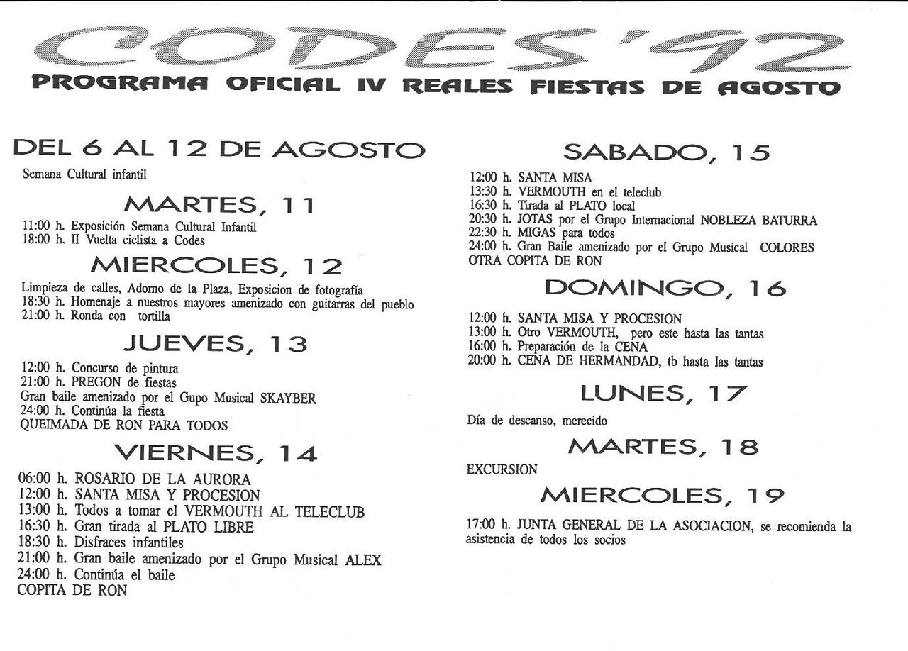 Programa Fiestas 1992b