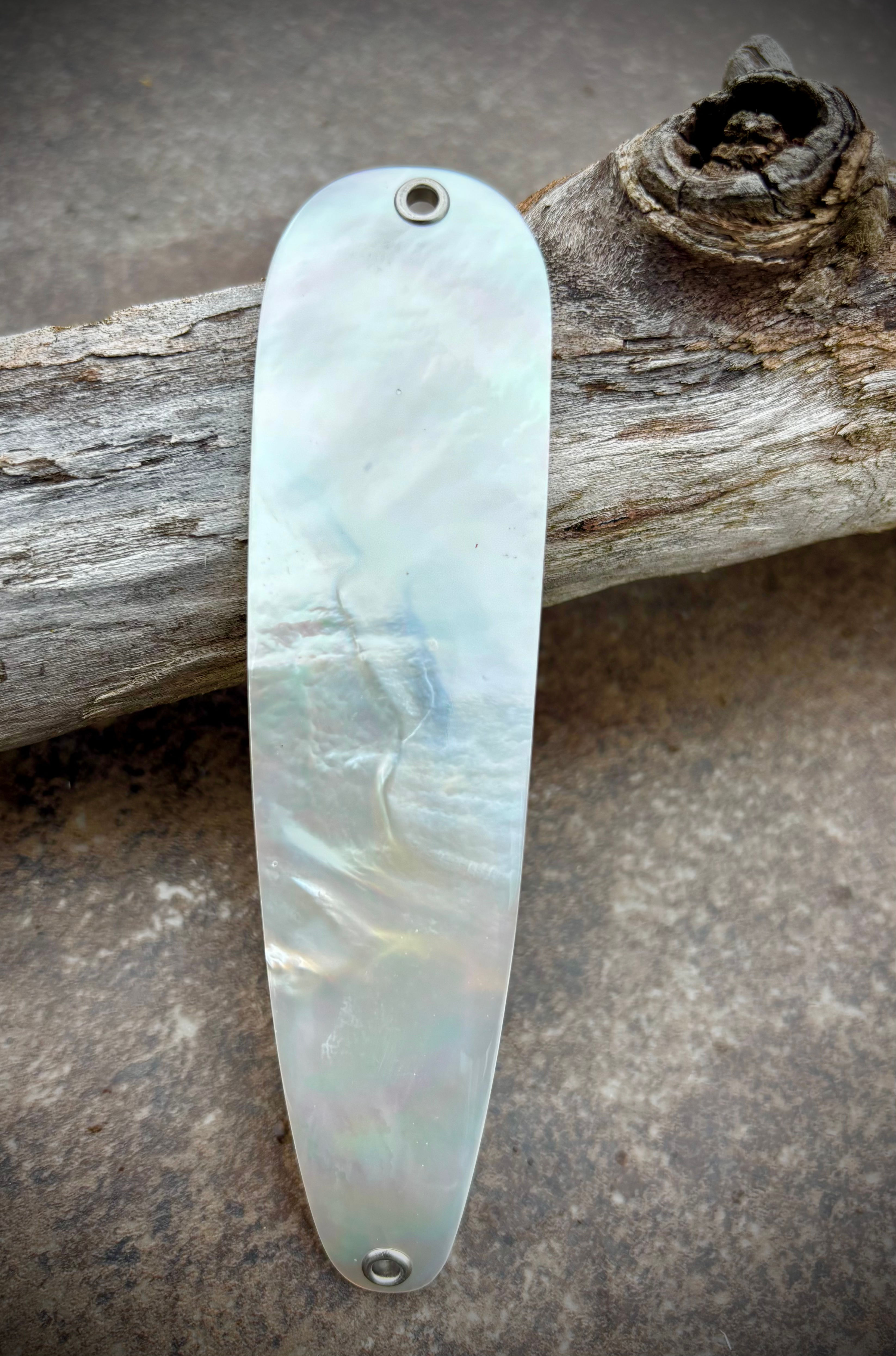 XL Perlmuttspange Tropfen "Crystal“, ca. 130mm