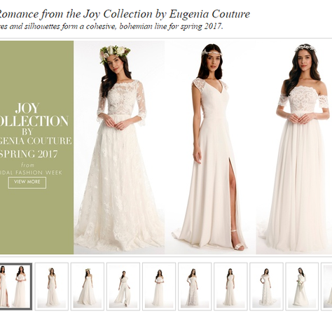 Inside Weddings features Joy Spring 2017 Collection