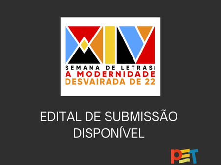 EDITAL PARA A XIV SEMANA DE LETRAS