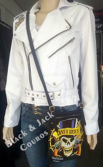 jaqueta de couro guns n roses