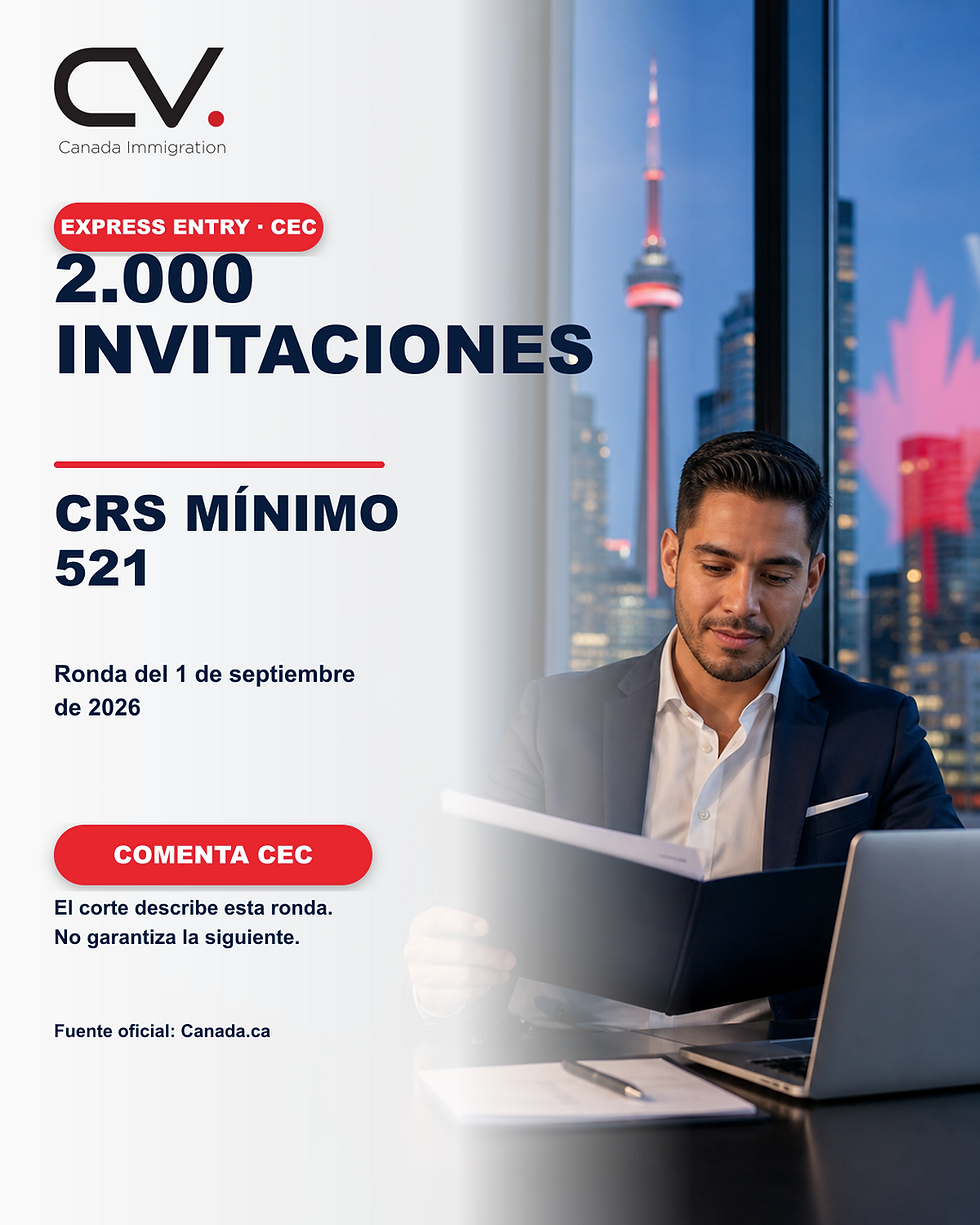 Express Entry CEC: cómo interpretar una ronda con CRS 521