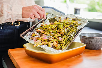 Healthy vegetable traybake