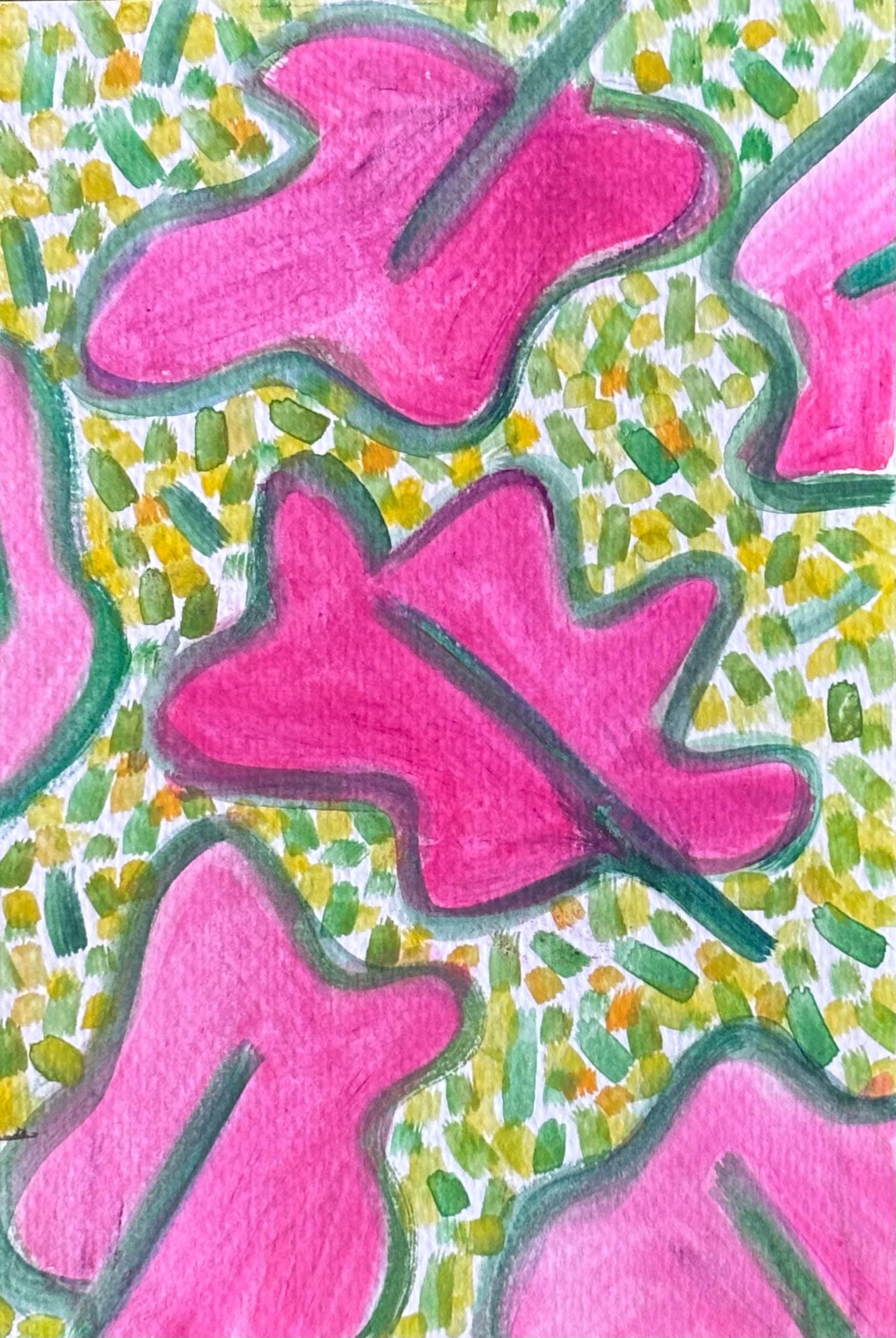 Pink Lily Pads - 4x6