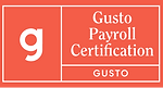 Gusto Payroll certification badge