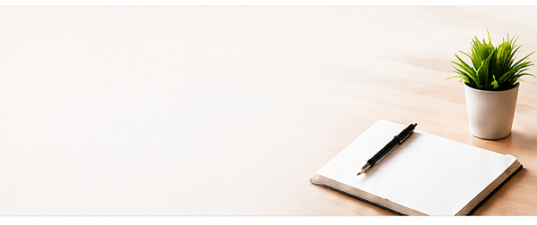 Organized bookkeeping notes and financial records