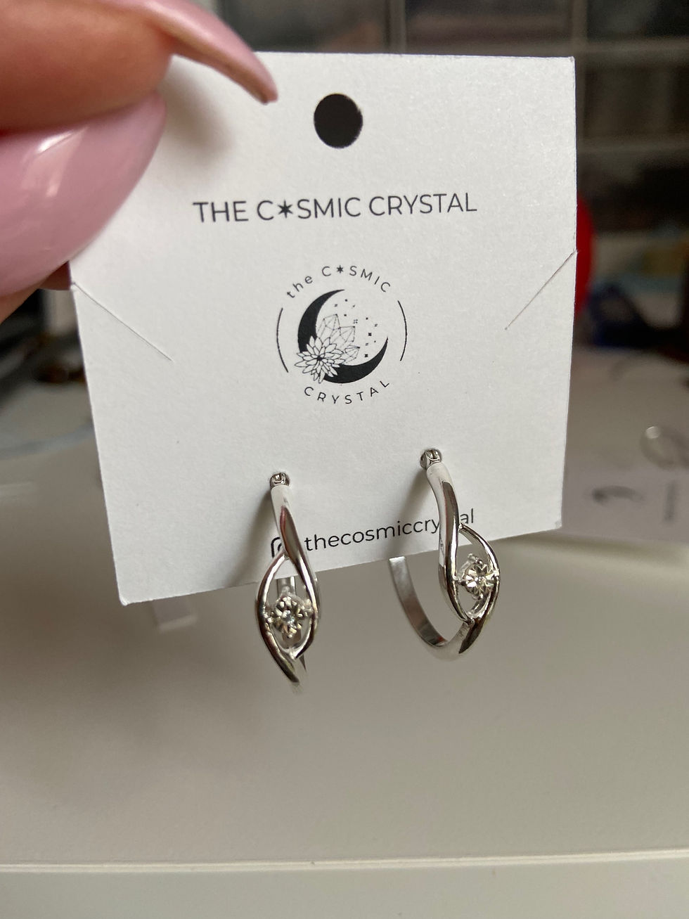 Thumbnail: Evil Eye Hoop Earrings - SS