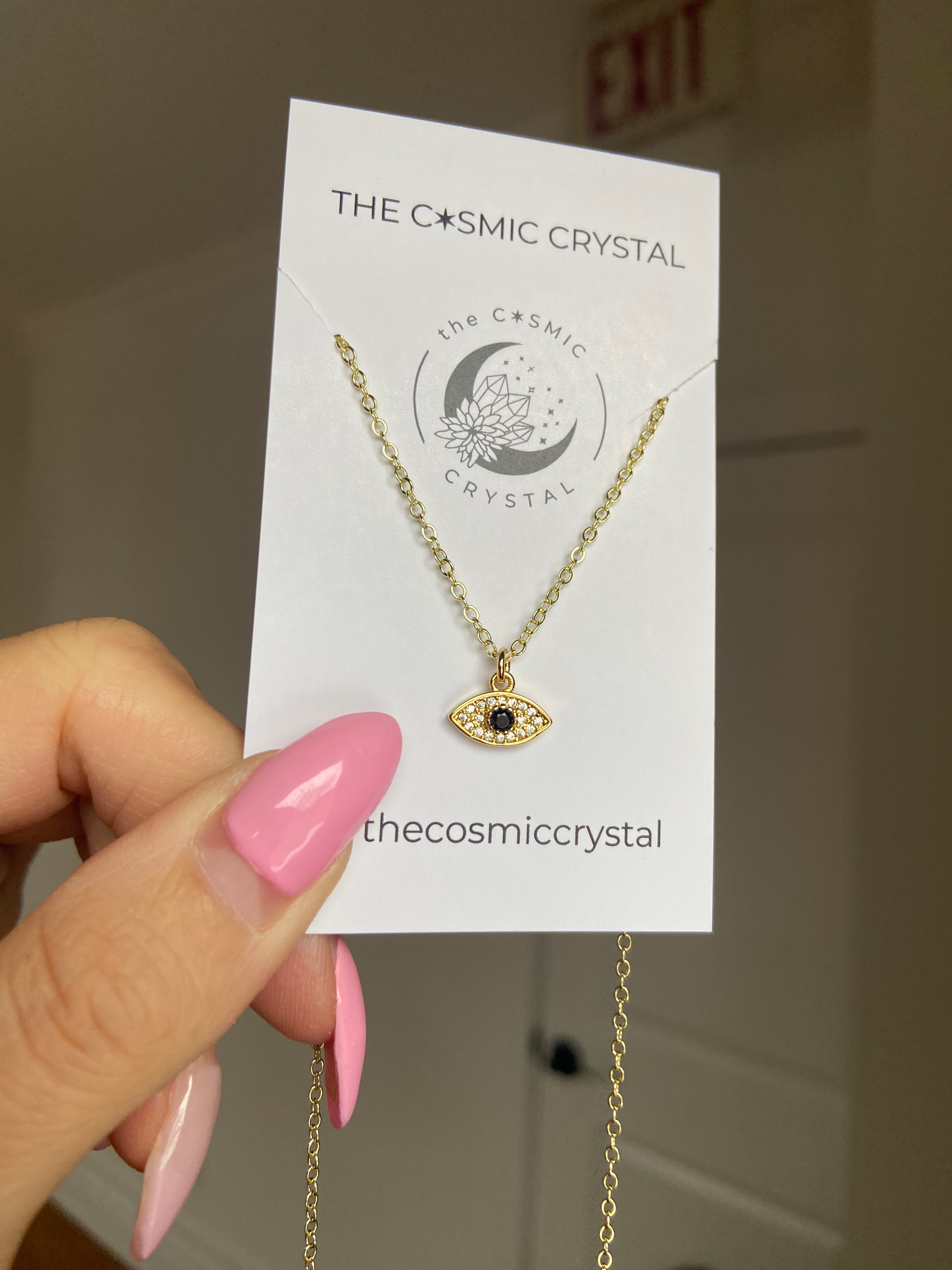 Blue evil eye necklace