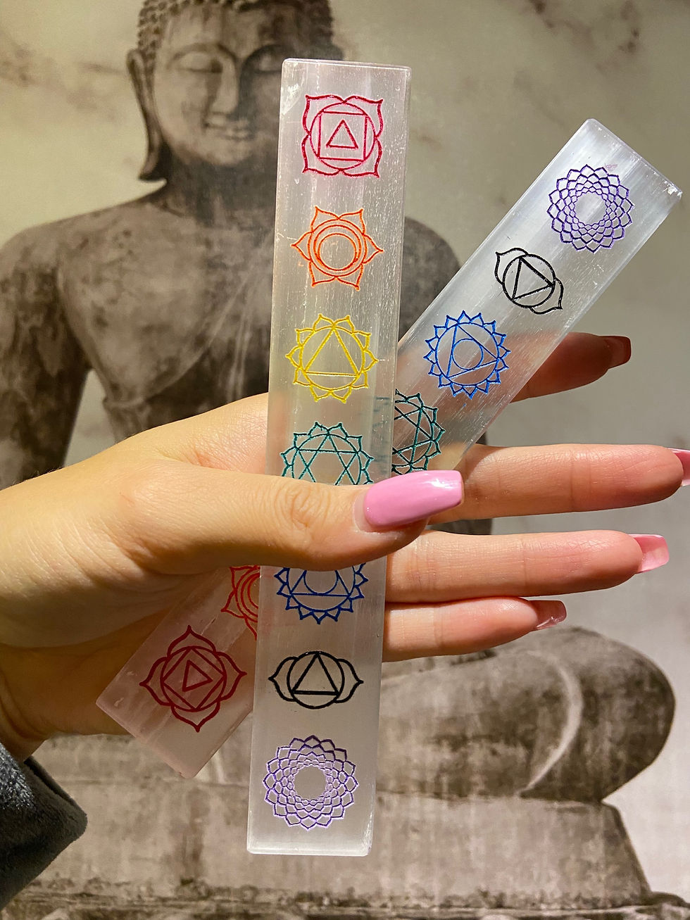 Thumbnail: 7 Chakra Selenite Wand