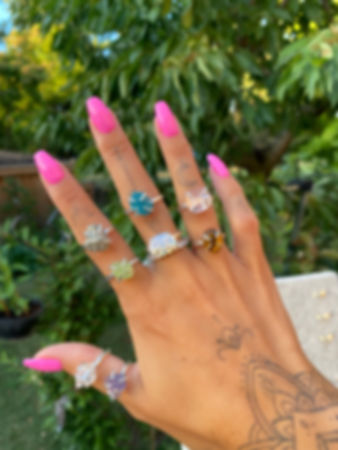 Stone & Crystal Adjustable Rings