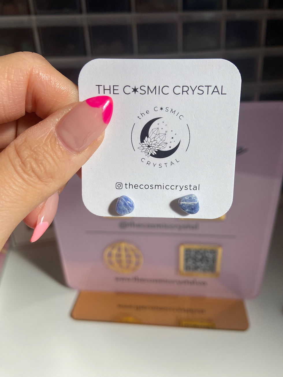 Thumbnail: Gemstone stud earrings