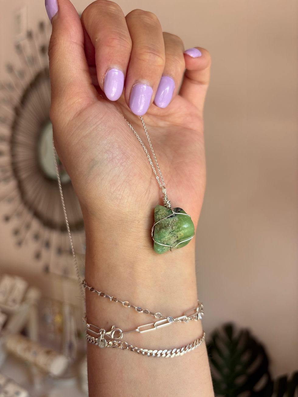 Thumbnail: Chrysoprase Necklace - Heart Chakra