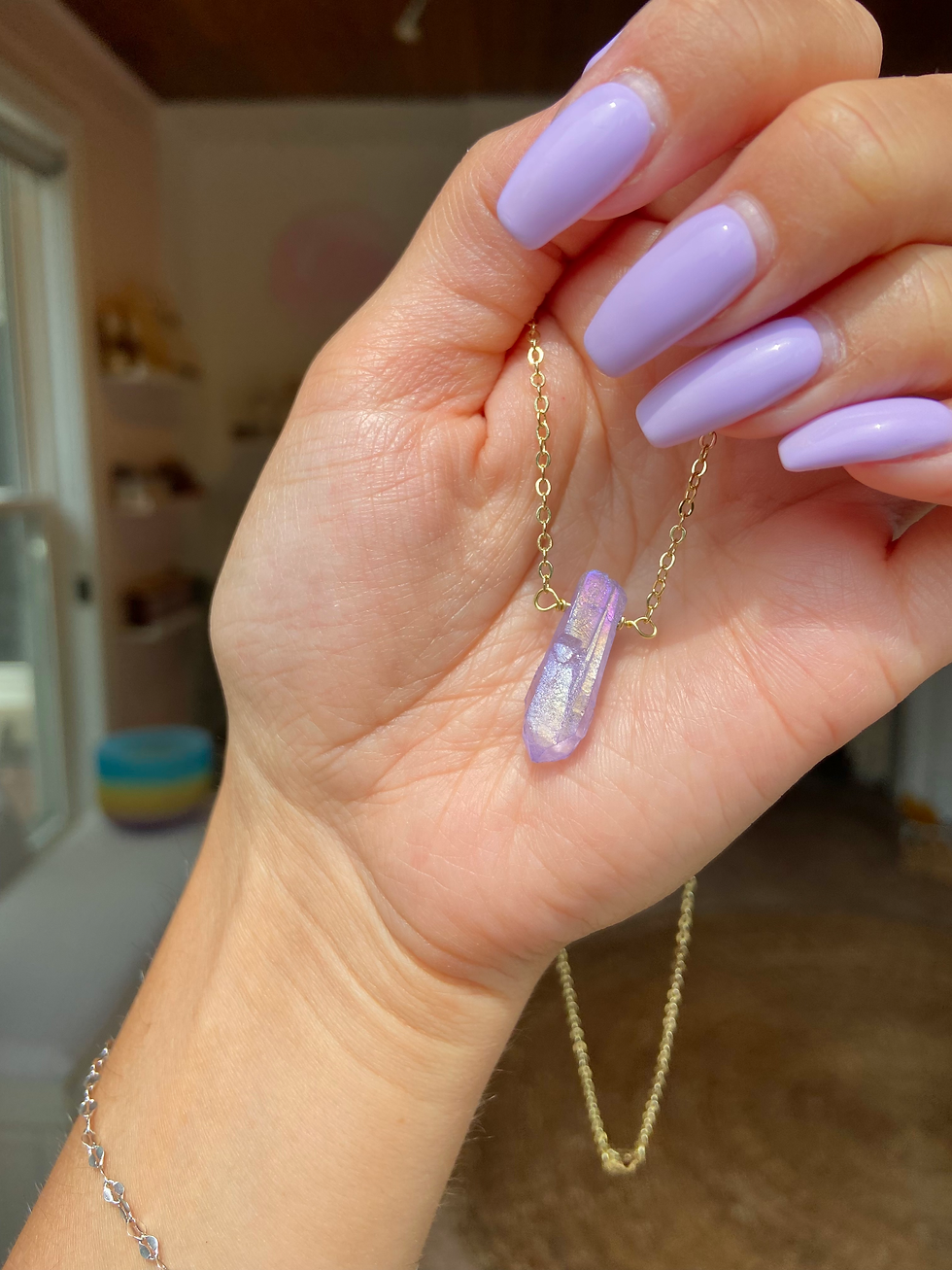 Thumbnail: Purple Aura Quartz Necklace